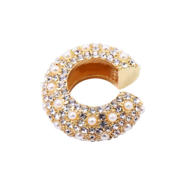 Ear cuff Cristina - Perlas con brillos