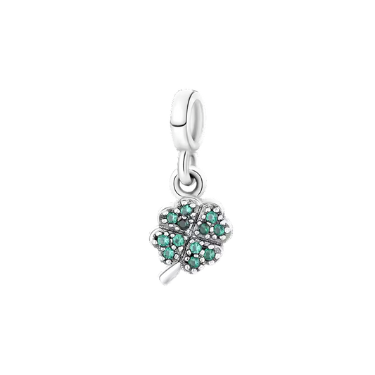 Mini charm de plata - trébol