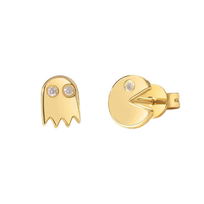 Stud PAC-MAN - Plata de Ley 925