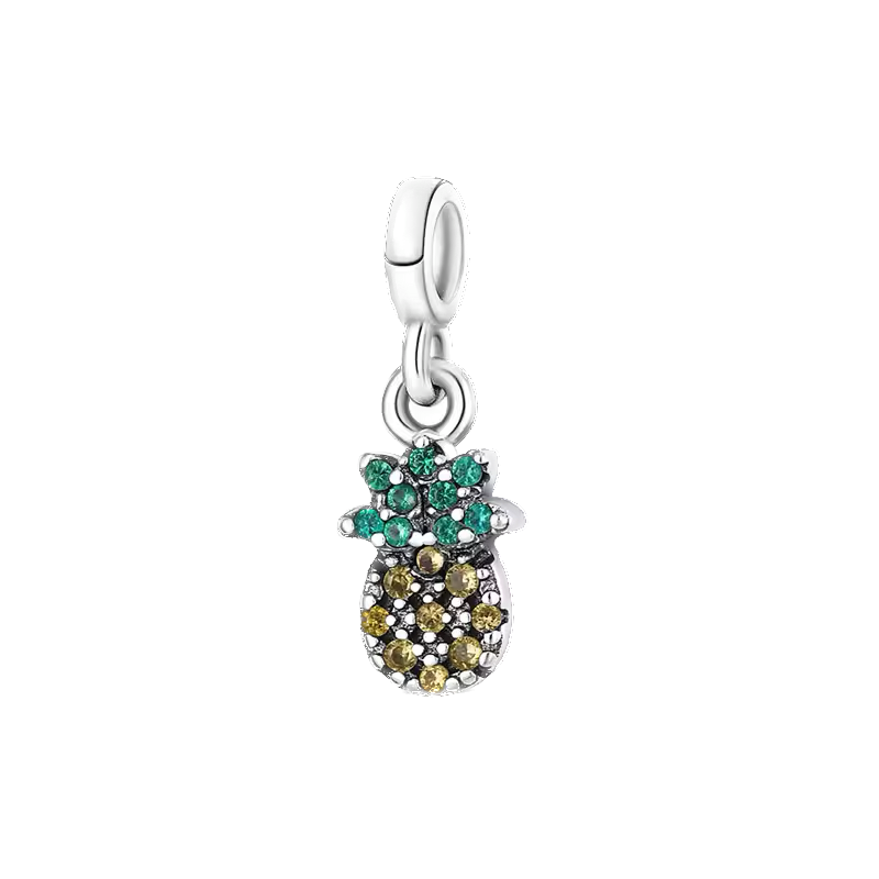 Mini charm de plata - piña