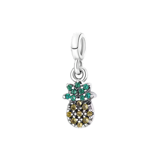 Mini charm de plata - piña