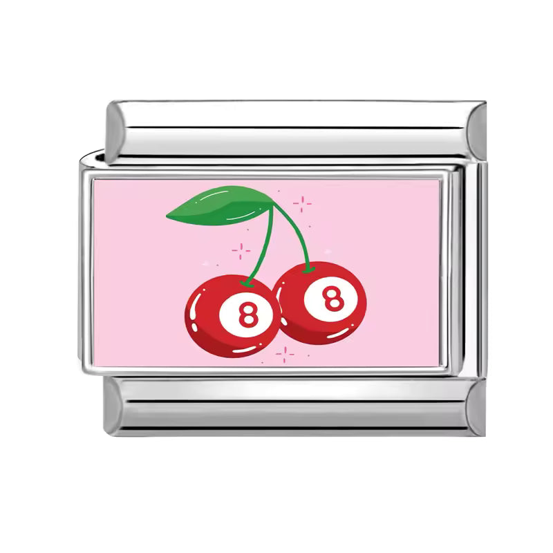 Italian bracelet plano - cereza de bola 8