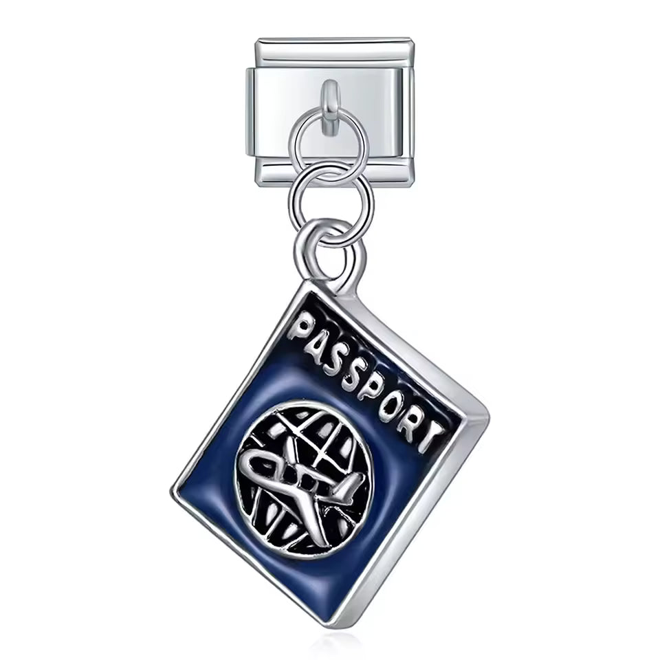 Italian bracelet colgante - pasaporte