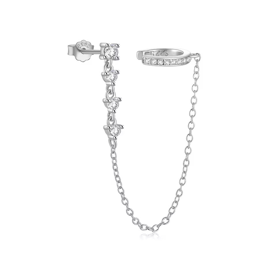 Zarcillo - Argolla y Cuff - Plata de ley 925