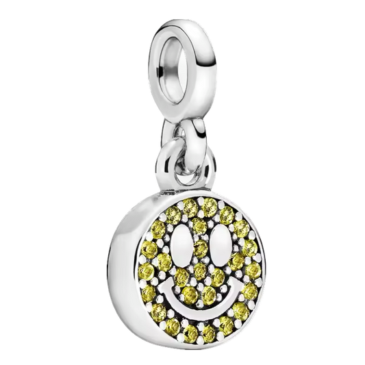 Mini charm de plata - carita feliz
