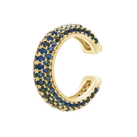 Ear cuff Alana - Dorado con azul marino