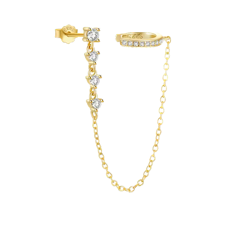 Zarcillo - Argolla y Cuff - Plata de ley 925