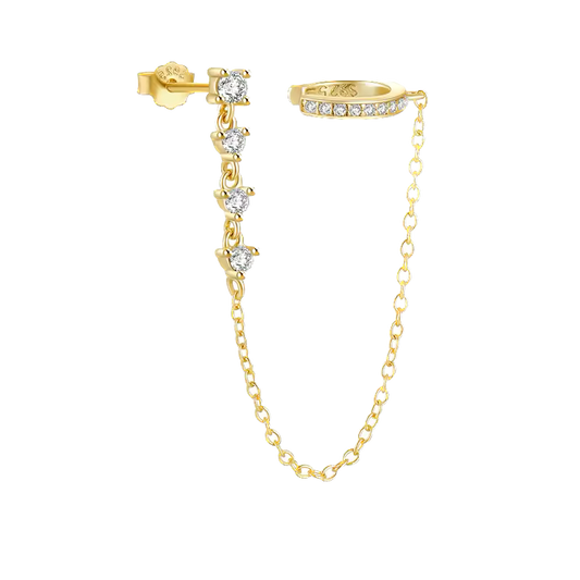Zarcillo - Argolla y Cuff - Plata de ley 925