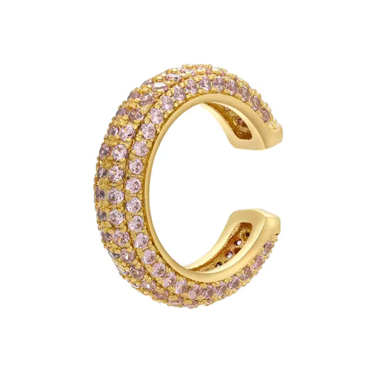 Ear cuff Alana - Dorado con rosado claro