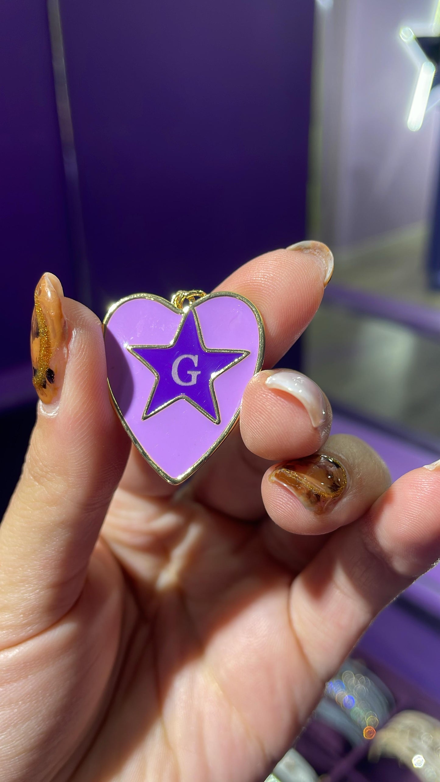 Collar de corazón para personalizar con inicial