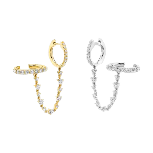 Zarcillo emi - Argolla y Cuff - Plata de ley 925