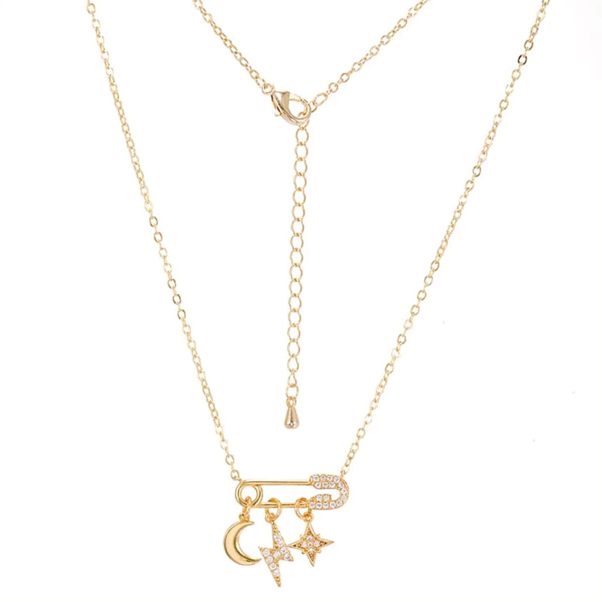 Clip con mini dijes - Plata de ley 925