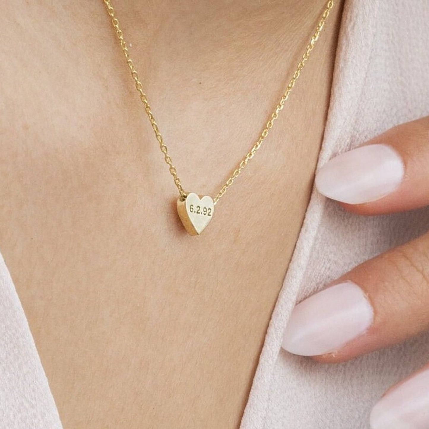 Collar de corazón para personalizar con láser