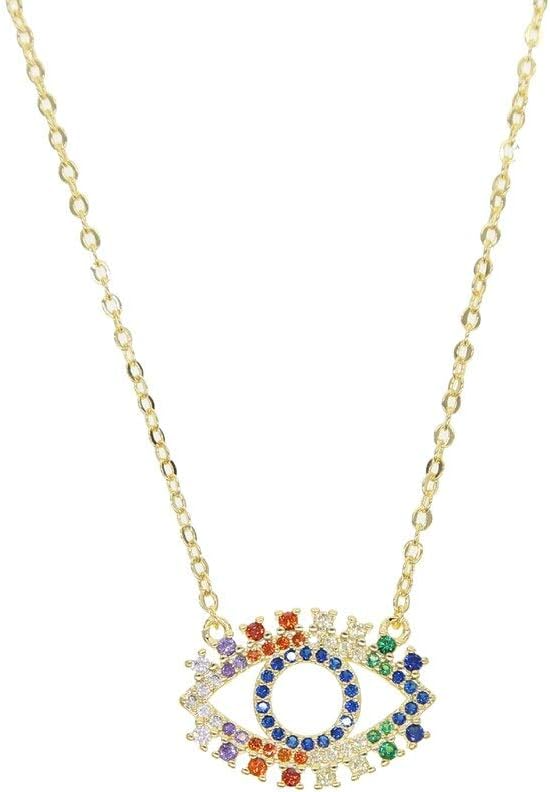 Rainbow Evil Eye - Plata de ley 925