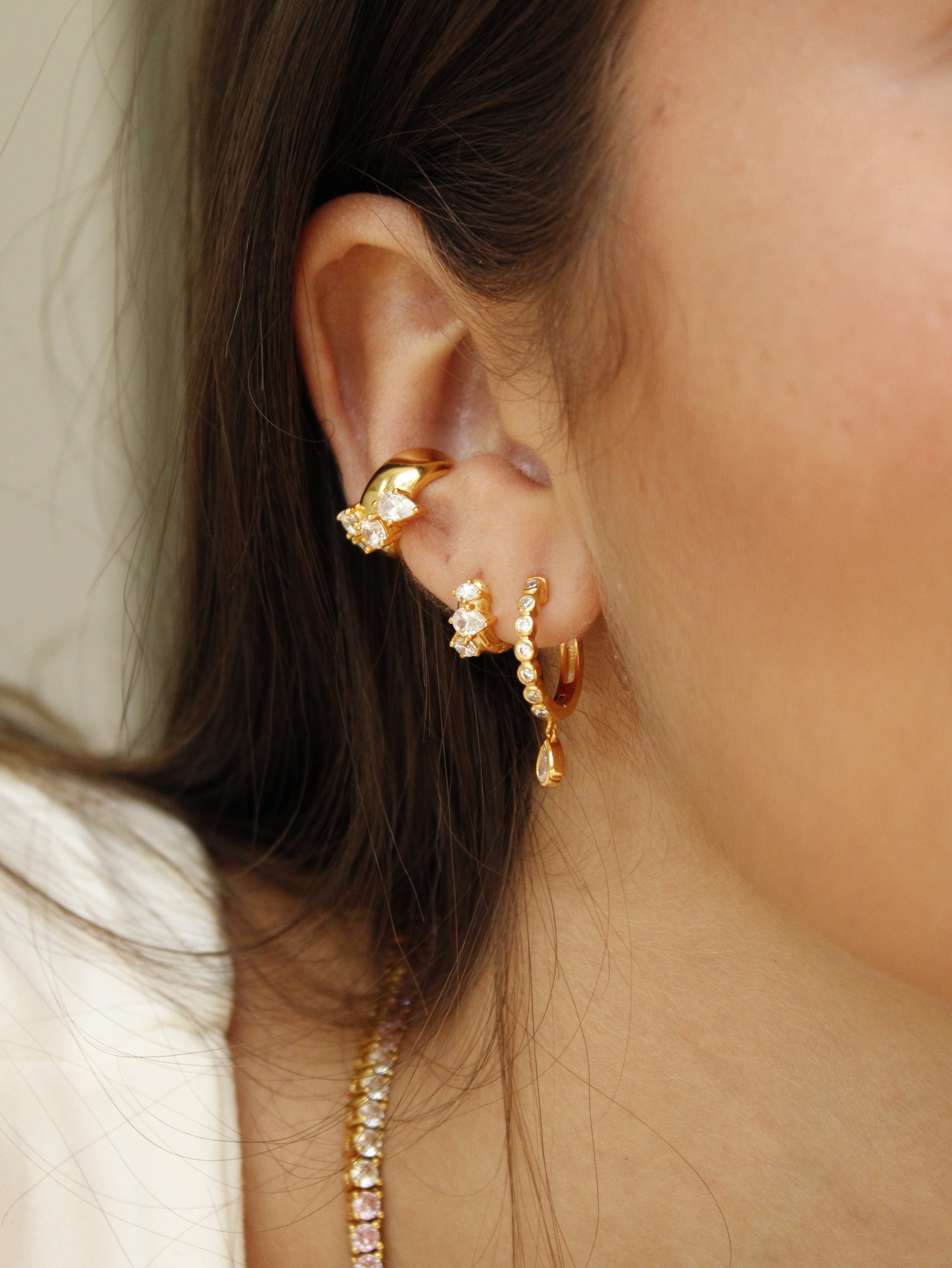 Lumi Drop Ear cuff - PLATA 925