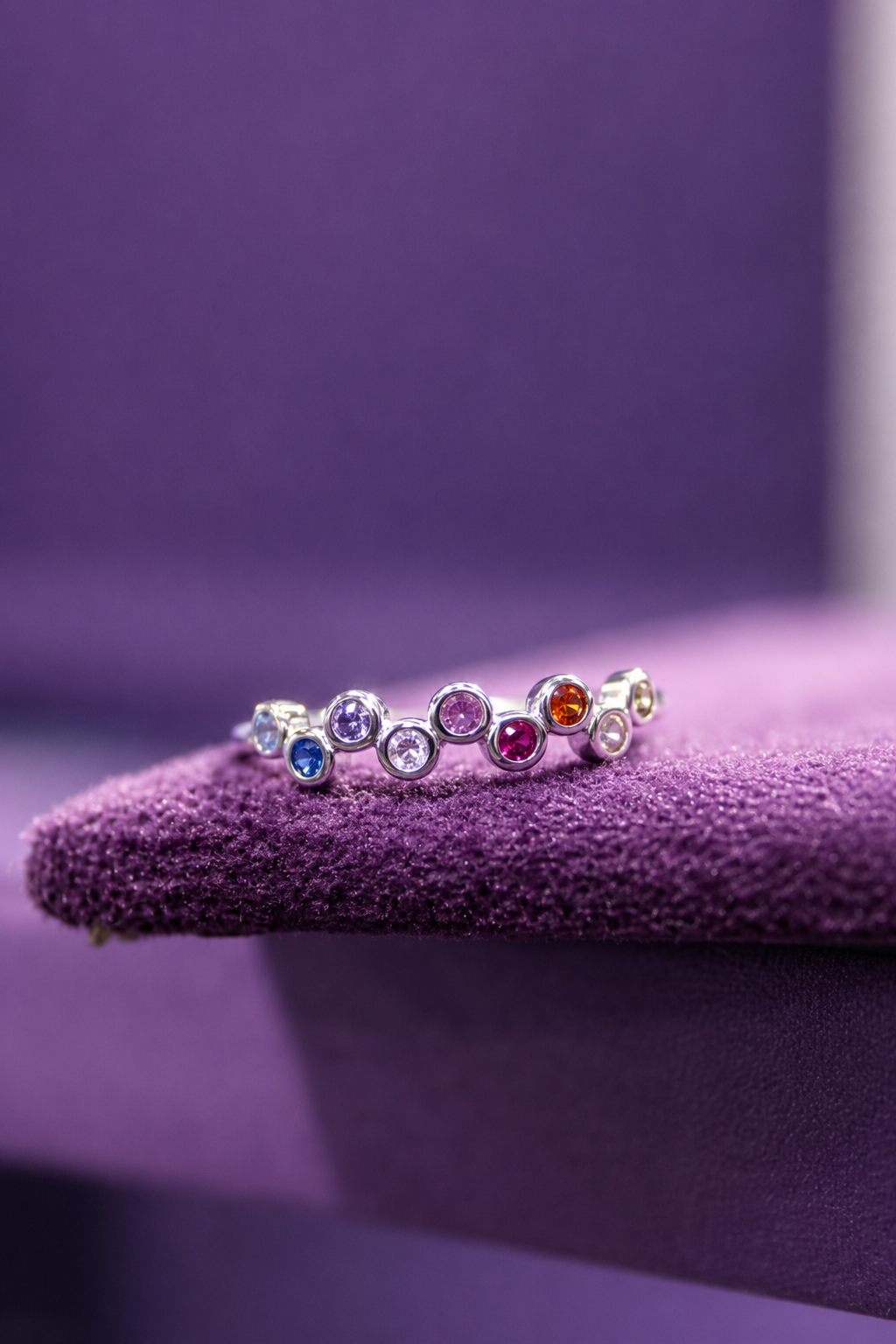 Spark Dots anillo multicolor - PLATA 925