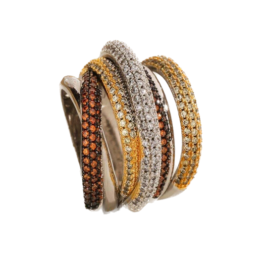 Anillo mil tiras - marrón