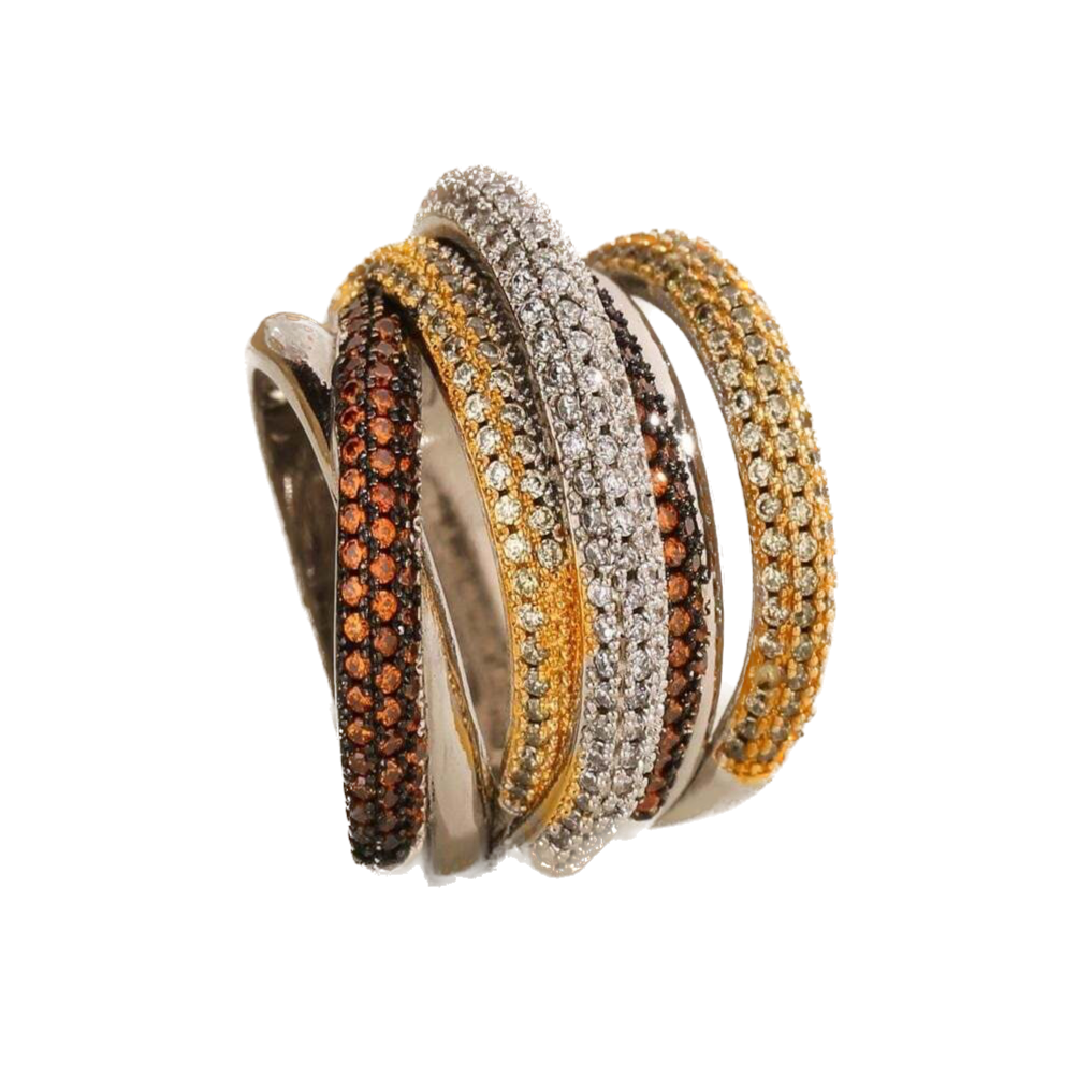 Anillo mil tiras - marrón