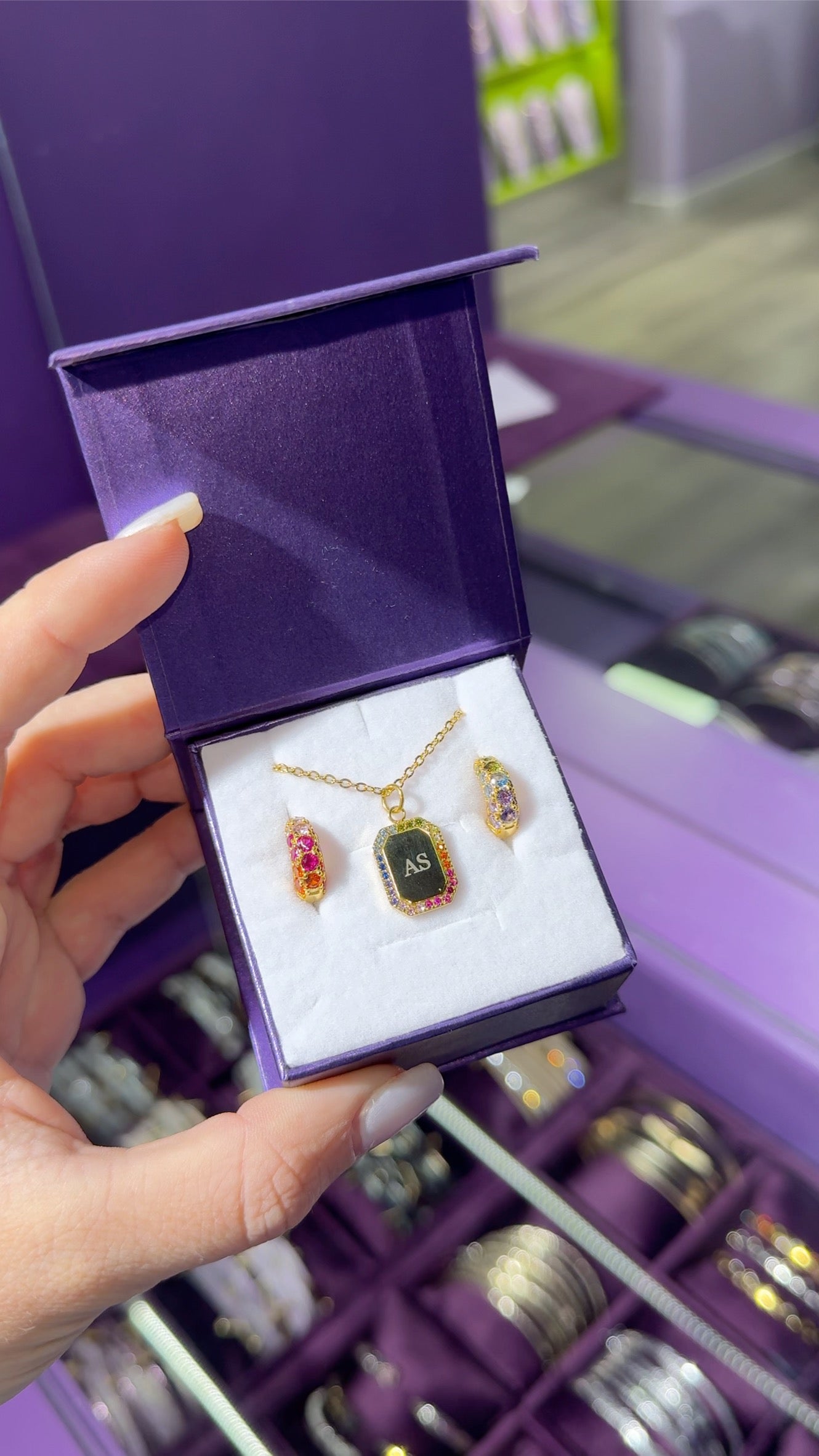 Placa rectangular para personalizar con láser - Rainbow Cuff