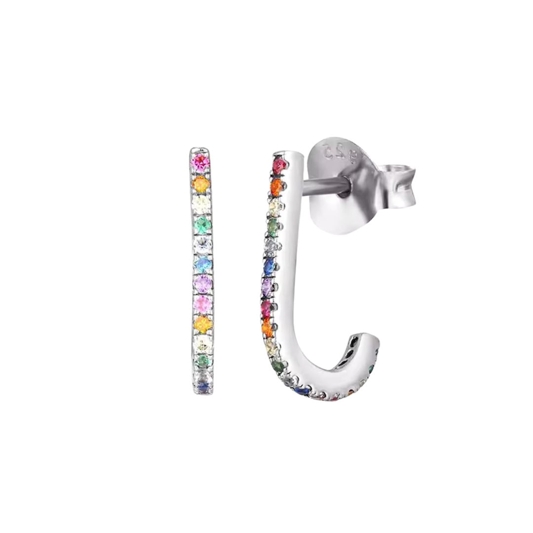 BLACK FRIDAY⚡️🖤 Zarcillos de cristales multicolor - Plata de ley 925