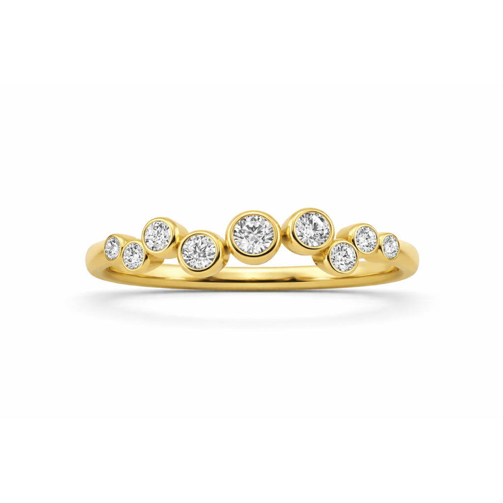 Spark Dots anillo ajustable - PLATA 925