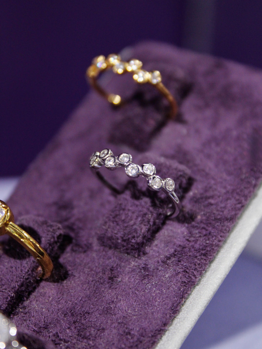 Spark Dots anillo ajustable - PLATA 925
