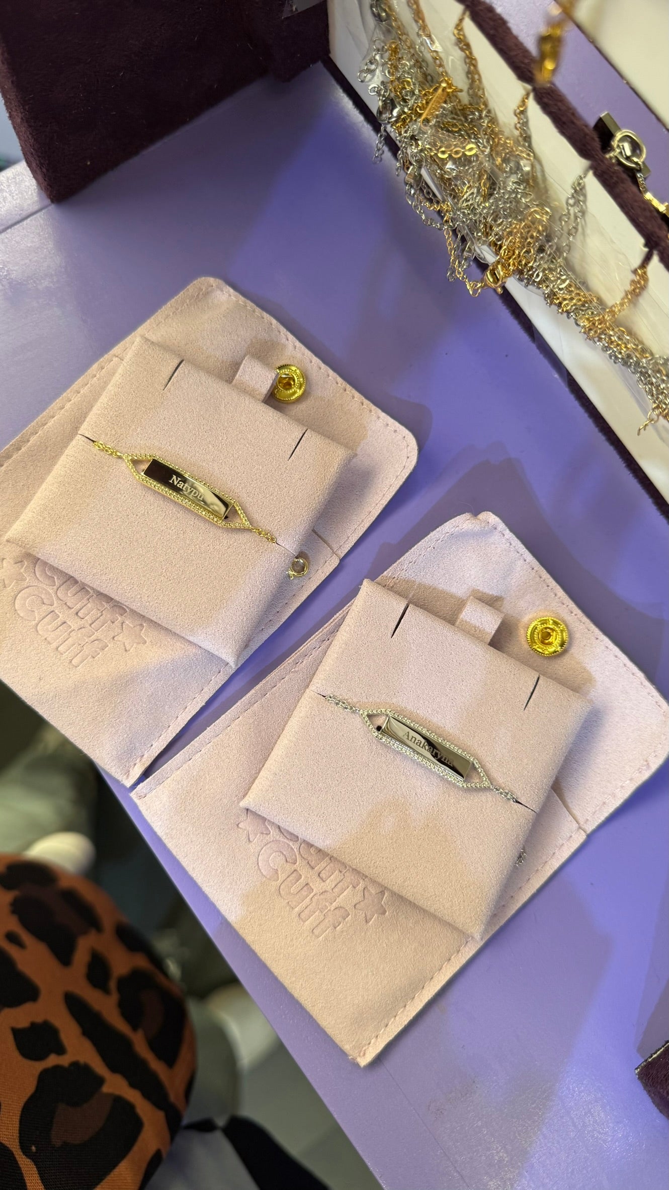 Pulsera para grabar de plata de ley 925 con baño de oro