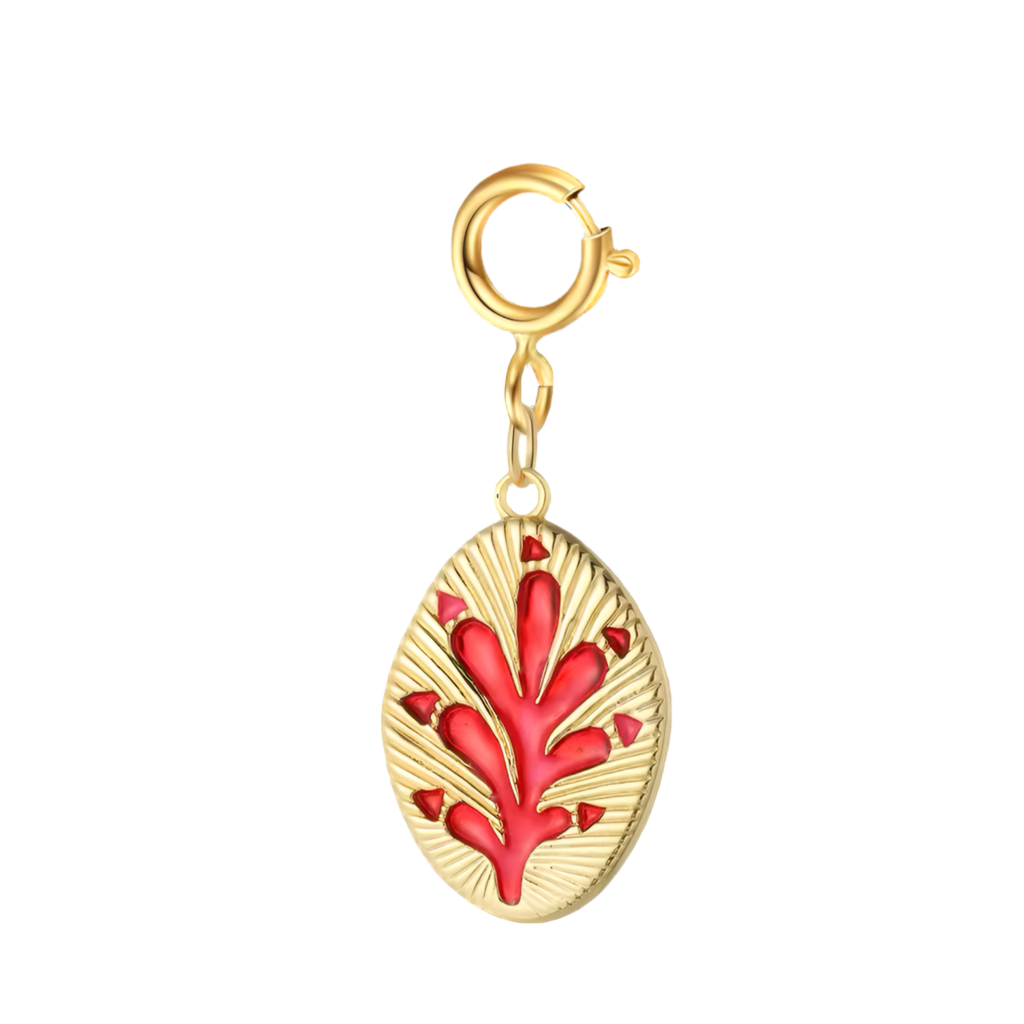 Bikini & shoe clip - coral rojo