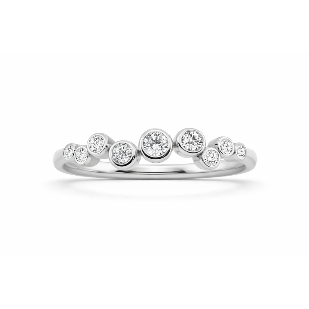 Spark Dots anillo ajustable - PLATA 925