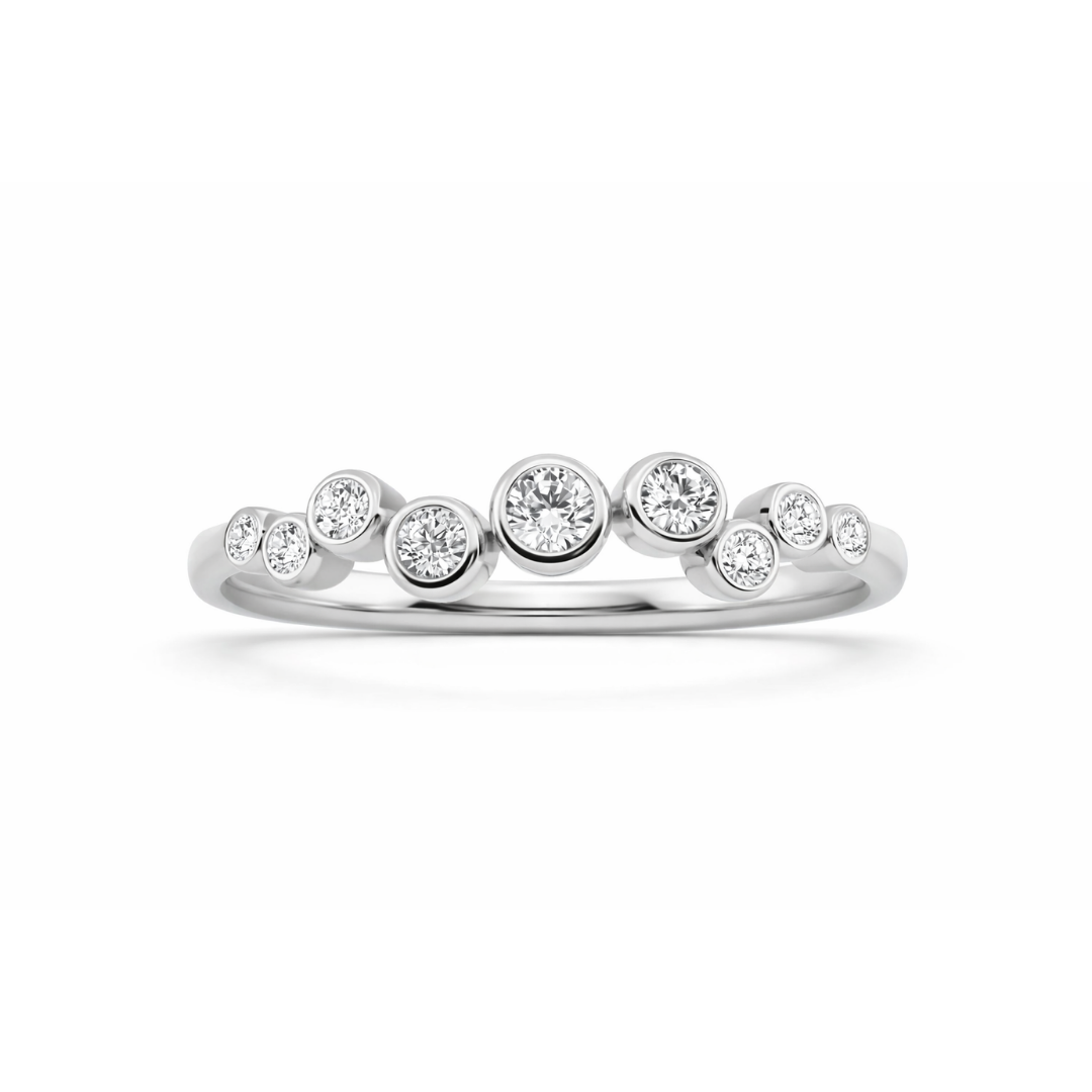 Spark Dots anillo ajustable - PLATA 925