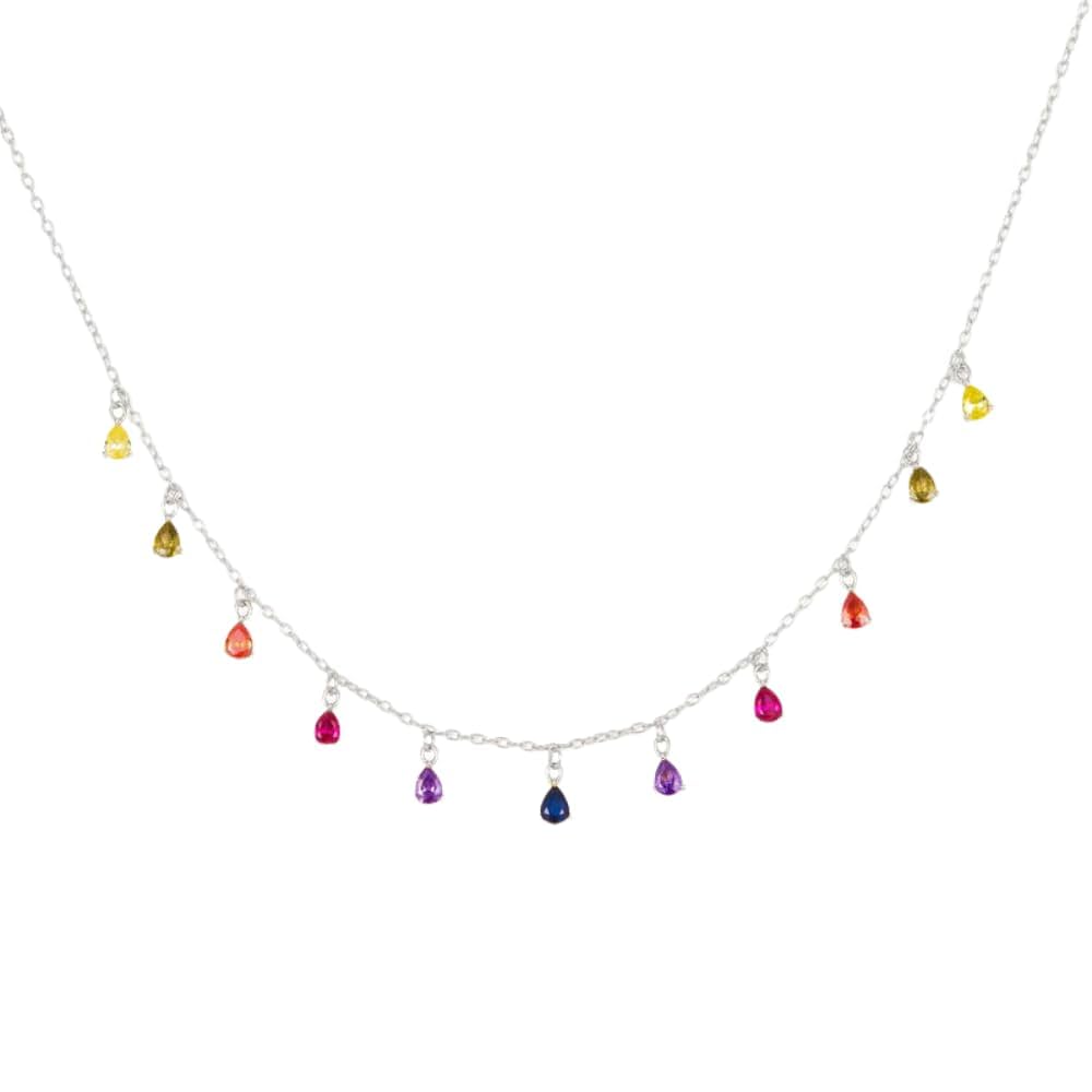 Collar Rainbow cristals - Plata de ley 925