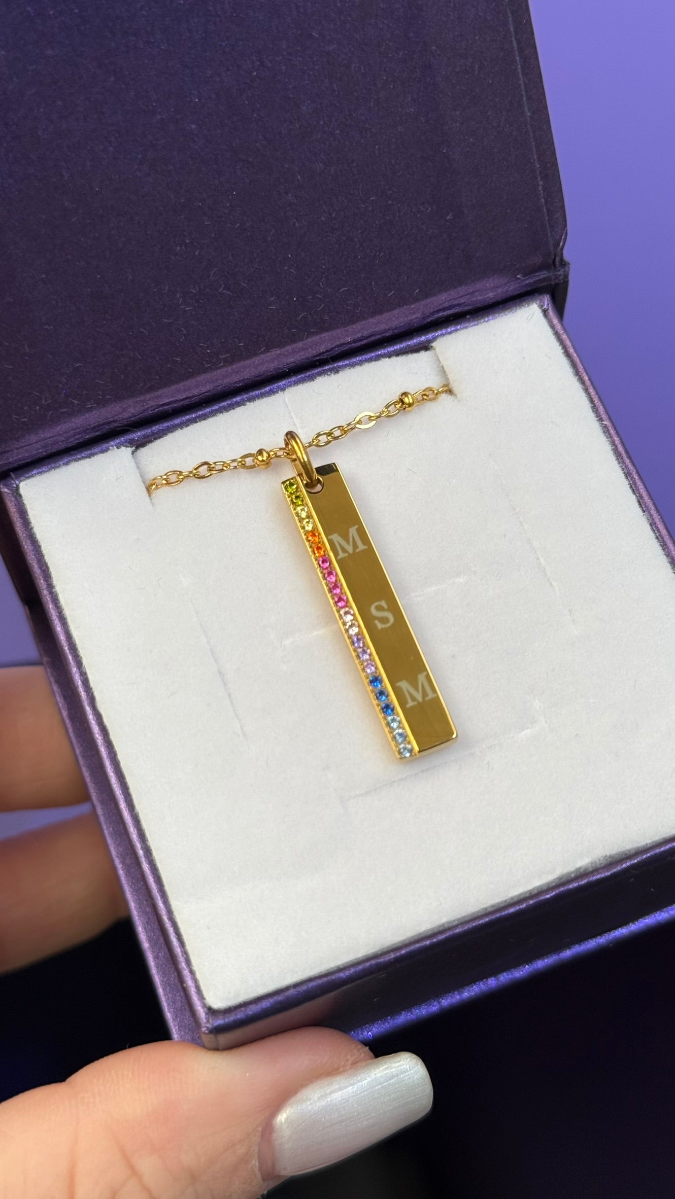 Placa rectangular vertical multicolor para personalizar con láser