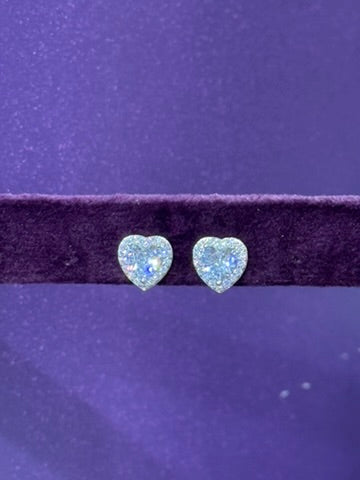 Studs de corazón - Plata de Ley 925