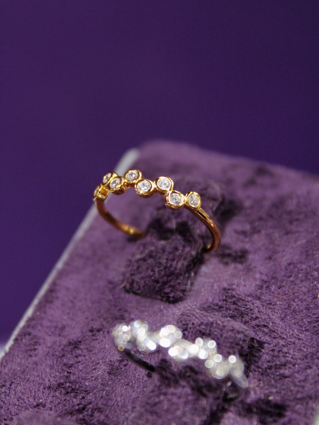 Spark Dots anillo ajustable - PLATA 925