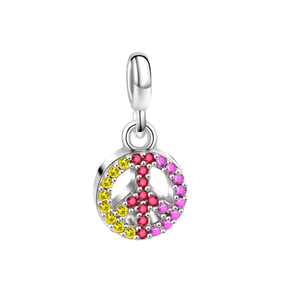 Mini charm de plata - signo de paz