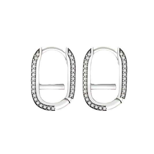 Zarcillo de plata para agregar mini dijes - Plata de ley 925