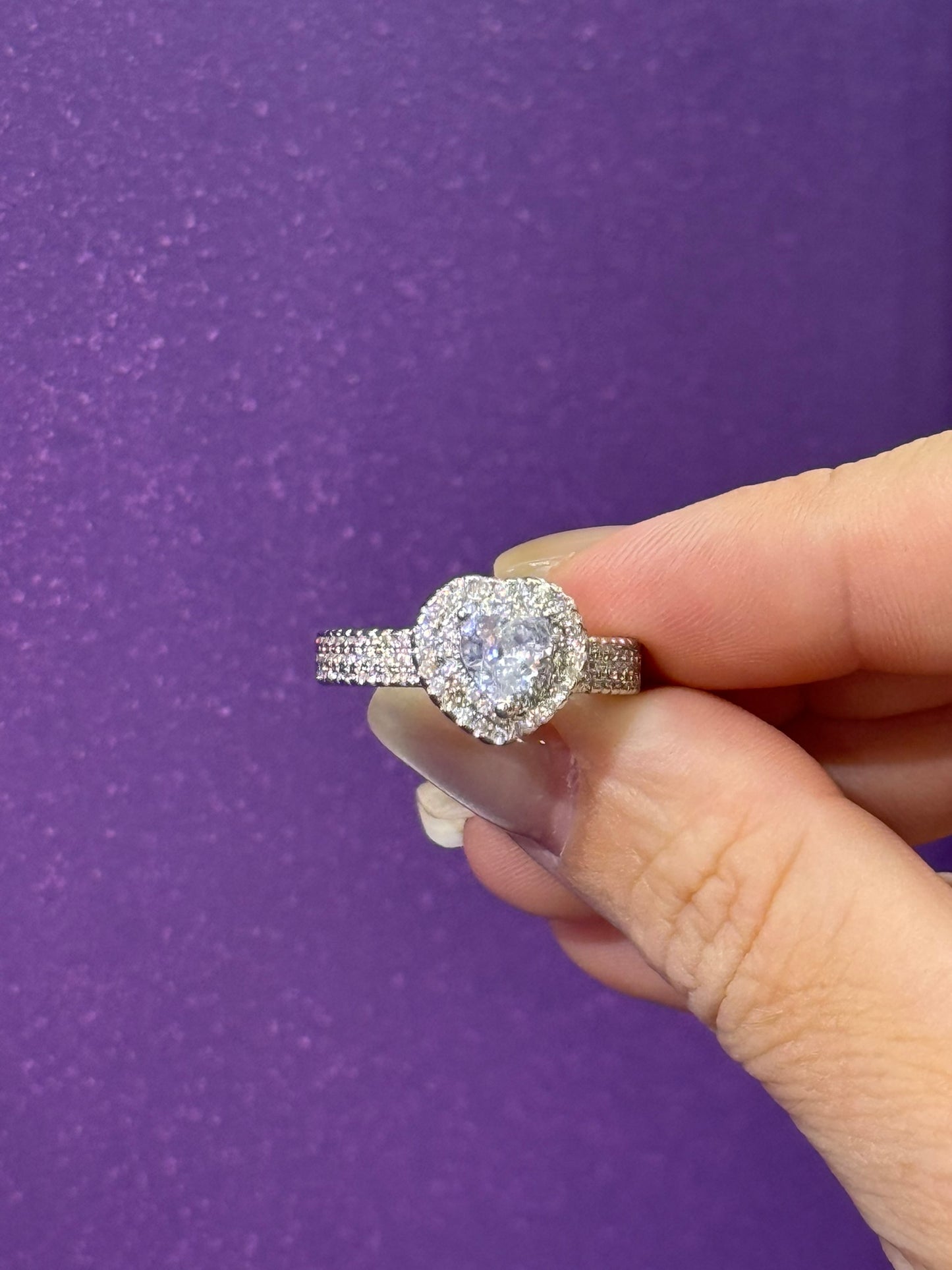 Anillo de corazón - Plata de Ley 925