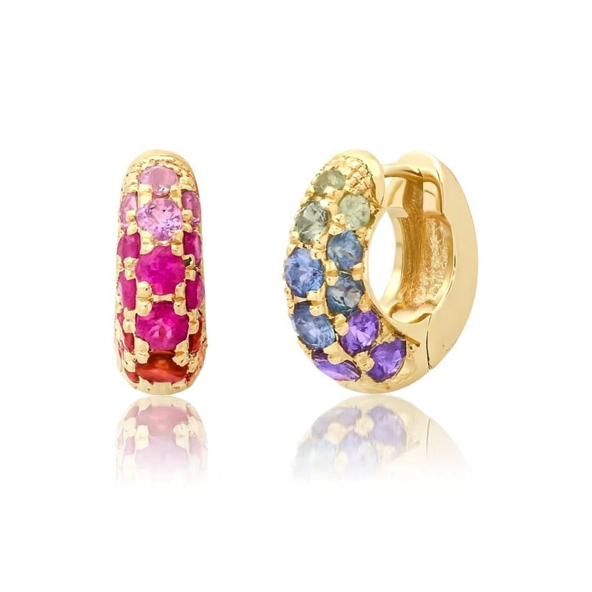 The Rainbow Cuff - Asimétricos - Plata de ley 925