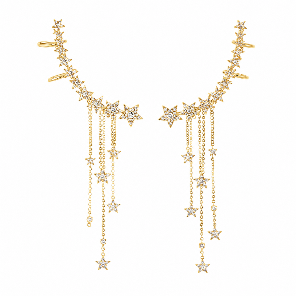 Starfall Ear Cuff - incluye el broche de flecos