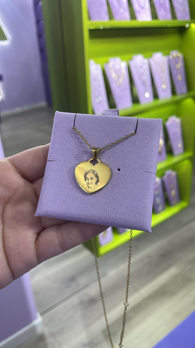 Placa corazón para personalizar con láser