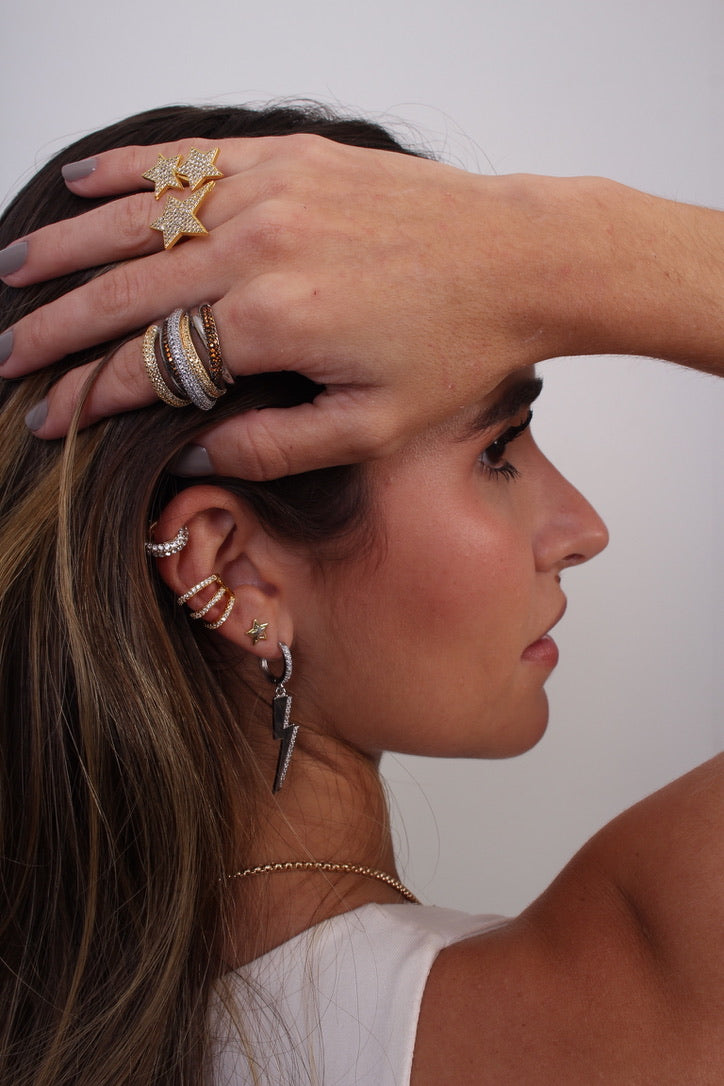 Studs mix & match dorado y plateado - Plata de ley 925