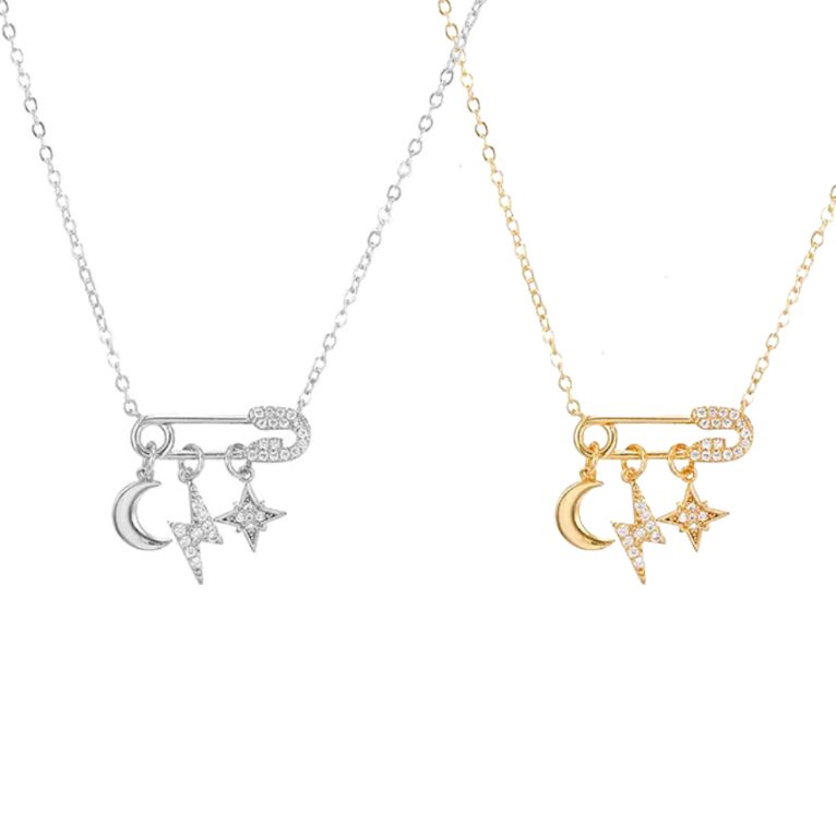 Clip con mini dijes - Plata de ley 925