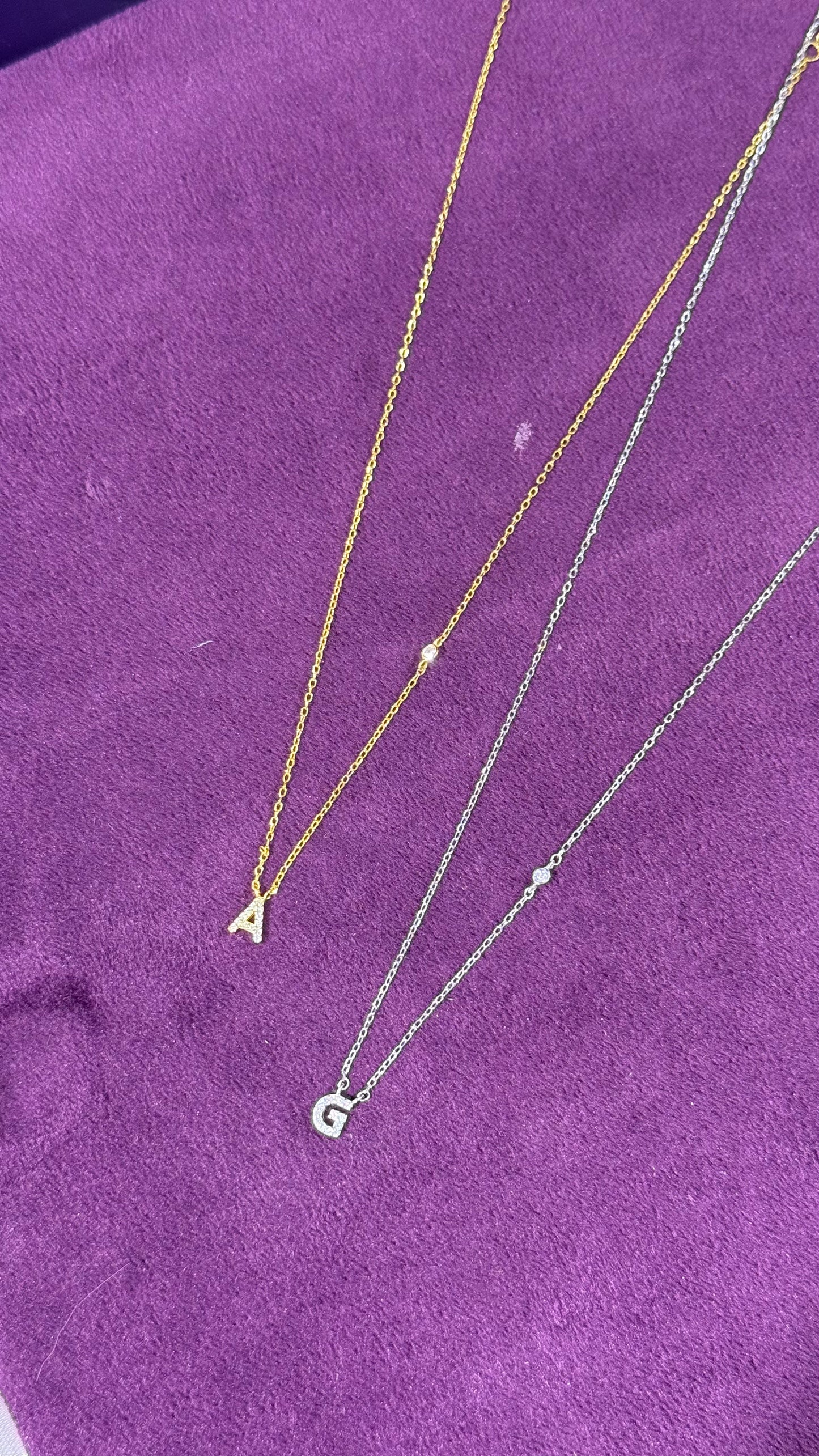 Collar de inicial - Plata de ley 925