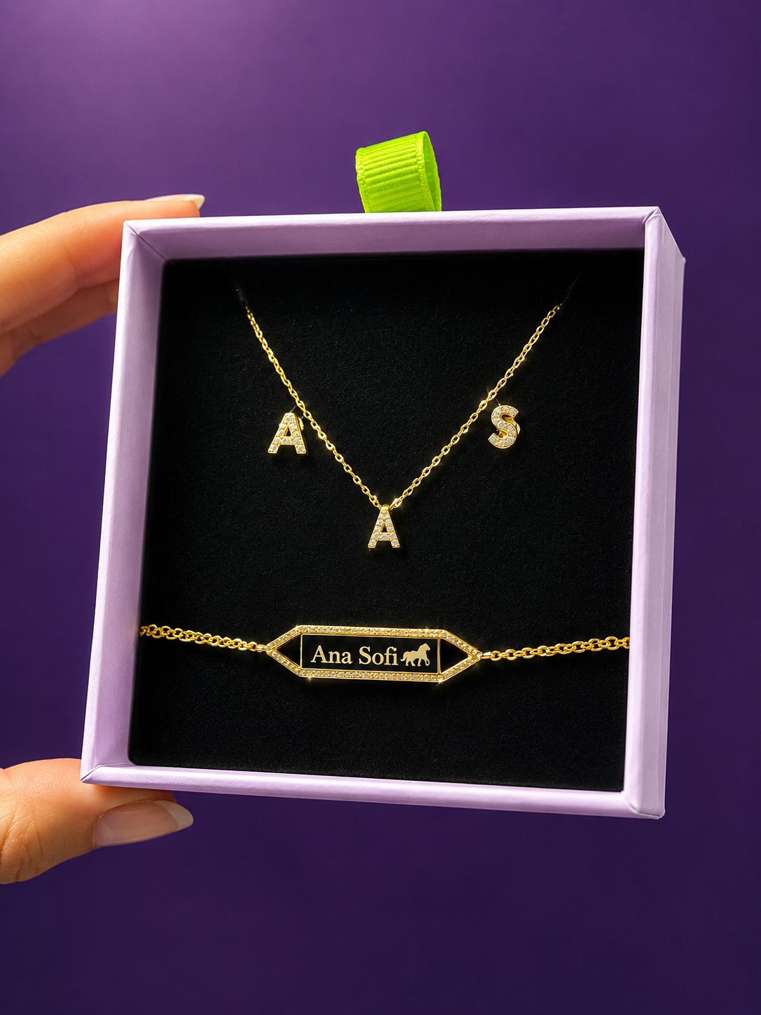 Pulsera para grabar de plata de ley 925 con baño de oro