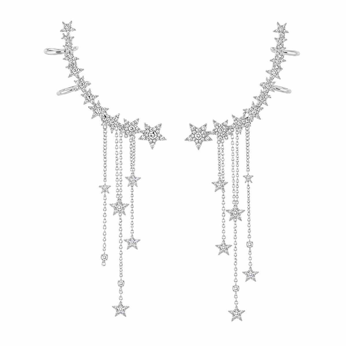 Starfall Ear Cuff - incluye el broche de flecos