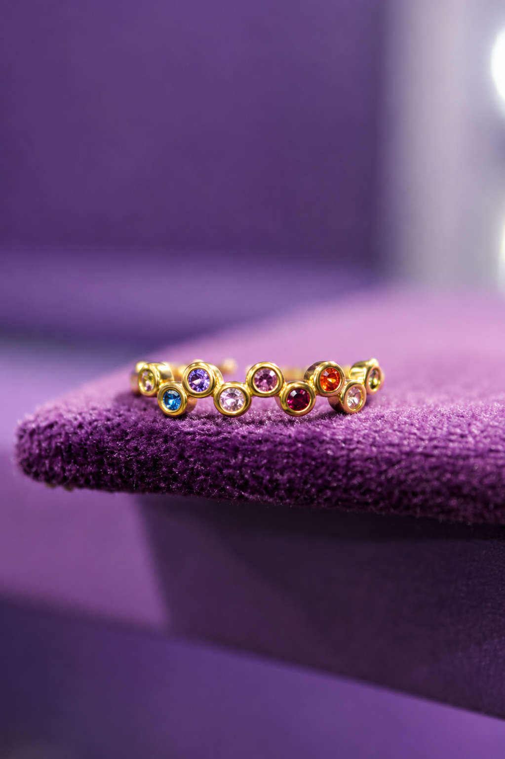 Spark Dots anillo multicolor - PLATA 925