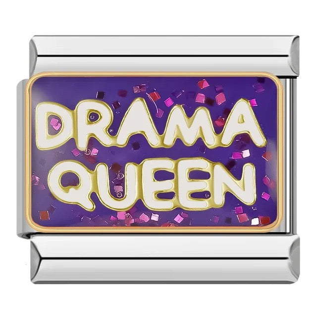 Italian bracelet plano - drama queen morado