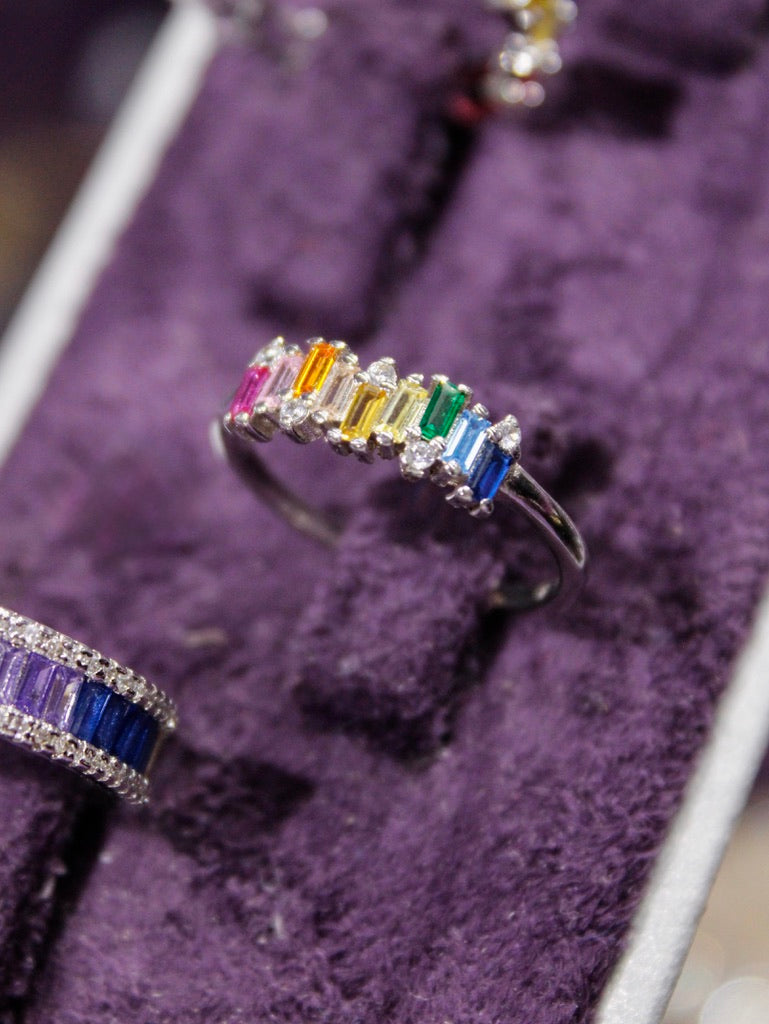 Anillo multicolor - Plata de ley 925
