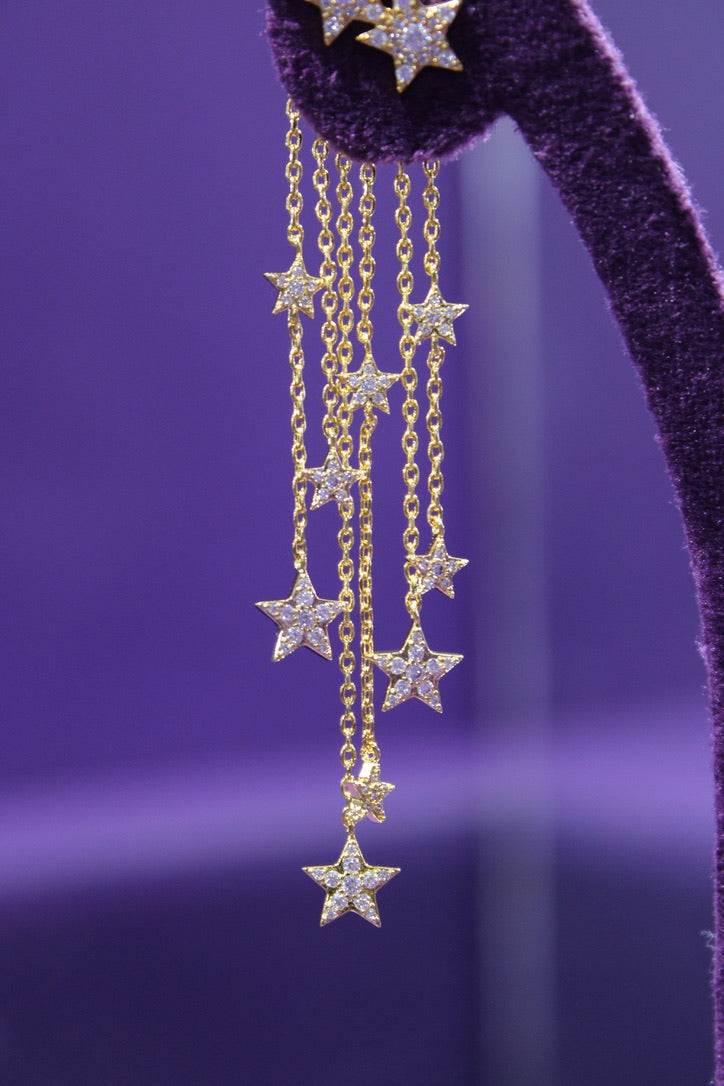 Starfall Ear Cuff - incluye el broche de flecos