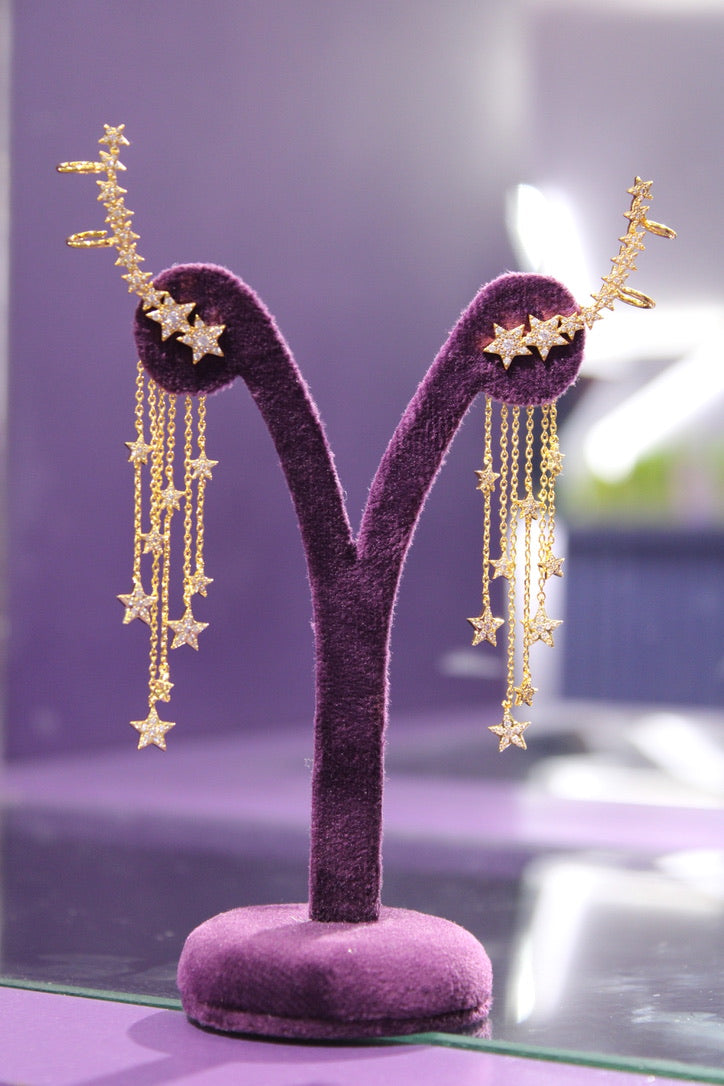 Starfall Ear Cuff - incluye el broche de flecos